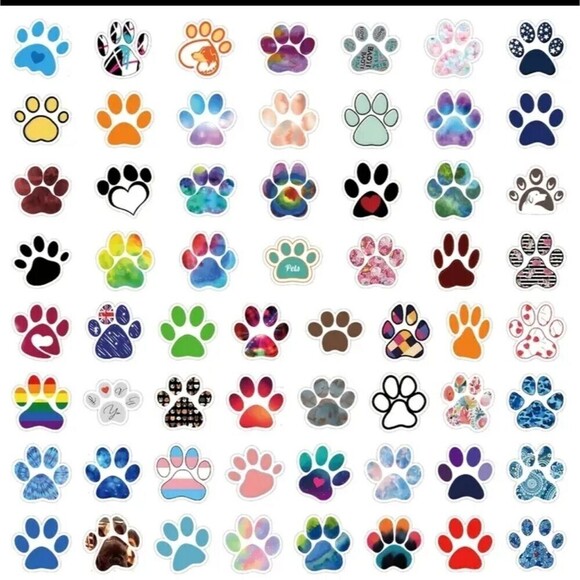 PAW print sticker bundle animal decals - Picture 2 of 8
